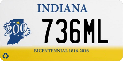 IN license plate 736ML