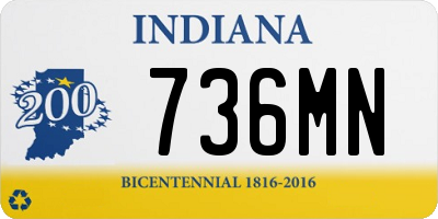IN license plate 736MN