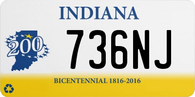 IN license plate 736NJ