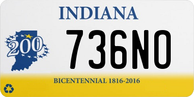IN license plate 736NO