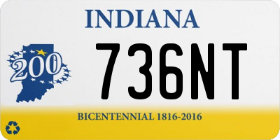 IN license plate 736NT