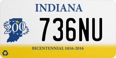 IN license plate 736NU