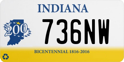 IN license plate 736NW