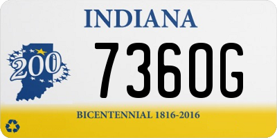 IN license plate 736OG