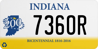 IN license plate 736OR