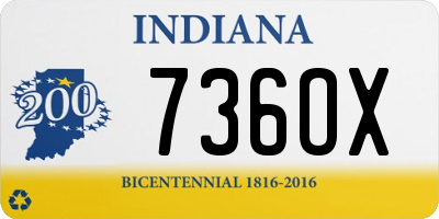 IN license plate 736OX