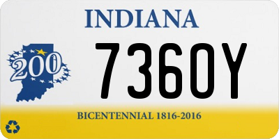 IN license plate 736OY