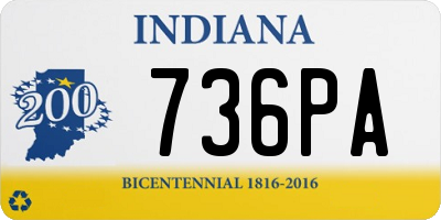 IN license plate 736PA