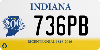 IN license plate 736PB
