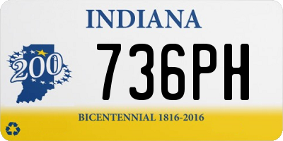 IN license plate 736PH