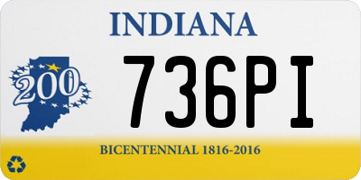 IN license plate 736PI