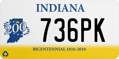 IN license plate 736PK