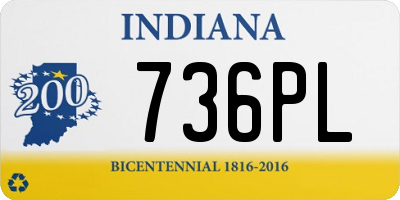 IN license plate 736PL