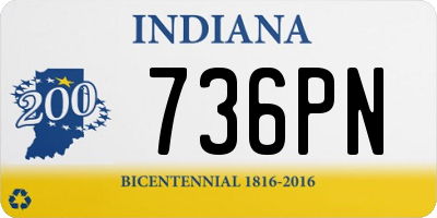 IN license plate 736PN