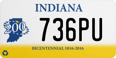 IN license plate 736PU