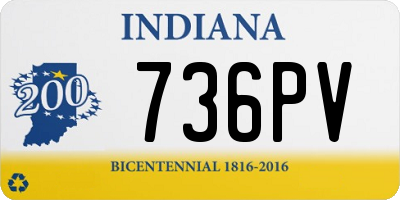 IN license plate 736PV
