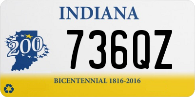 IN license plate 736QZ