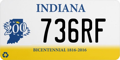 IN license plate 736RF