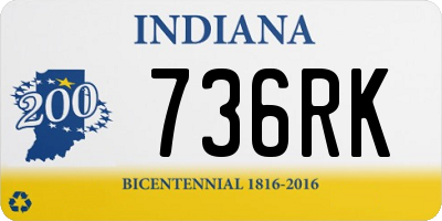 IN license plate 736RK