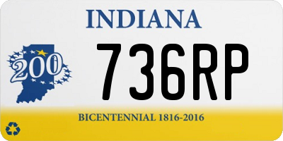 IN license plate 736RP