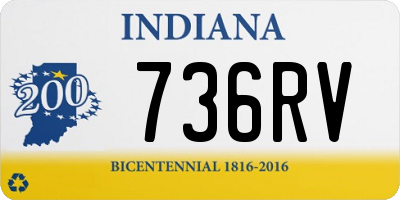 IN license plate 736RV