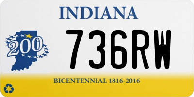 IN license plate 736RW