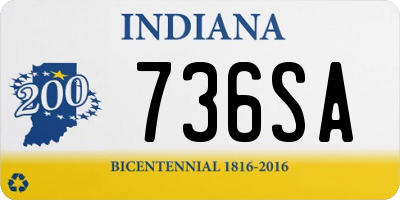 IN license plate 736SA