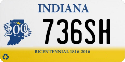 IN license plate 736SH