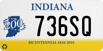 IN license plate 736SQ