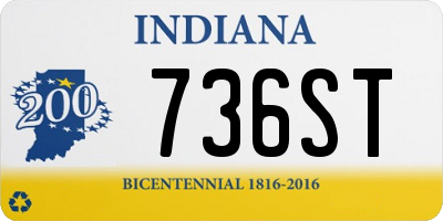 IN license plate 736ST