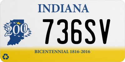 IN license plate 736SV