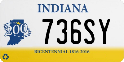 IN license plate 736SY