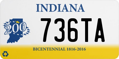 IN license plate 736TA