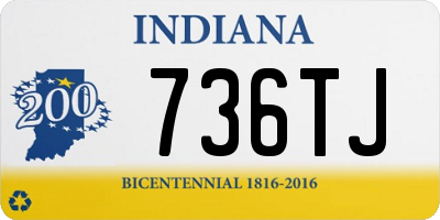 IN license plate 736TJ