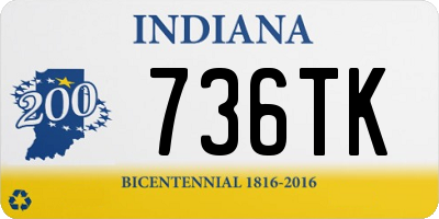 IN license plate 736TK