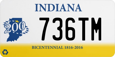 IN license plate 736TM