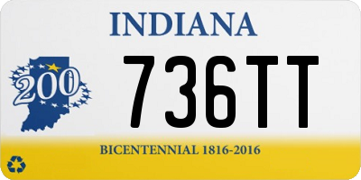 IN license plate 736TT