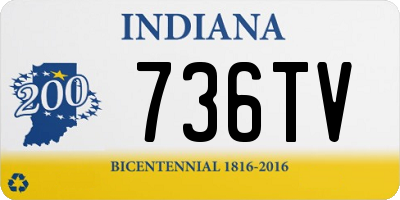 IN license plate 736TV