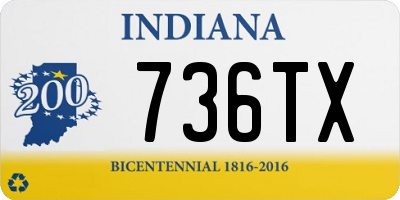 IN license plate 736TX