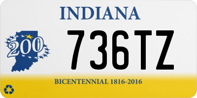 IN license plate 736TZ