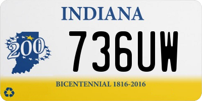 IN license plate 736UW