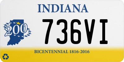 IN license plate 736VI