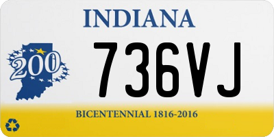 IN license plate 736VJ