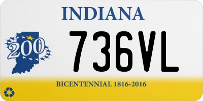 IN license plate 736VL