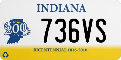 IN license plate 736VS
