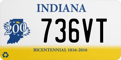 IN license plate 736VT