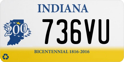 IN license plate 736VU