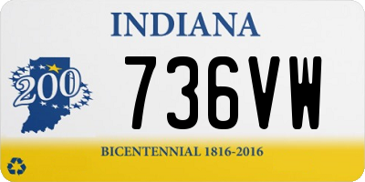 IN license plate 736VW