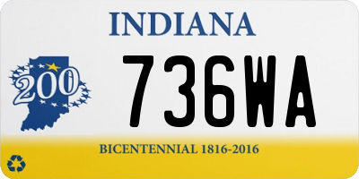 IN license plate 736WA