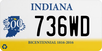 IN license plate 736WD